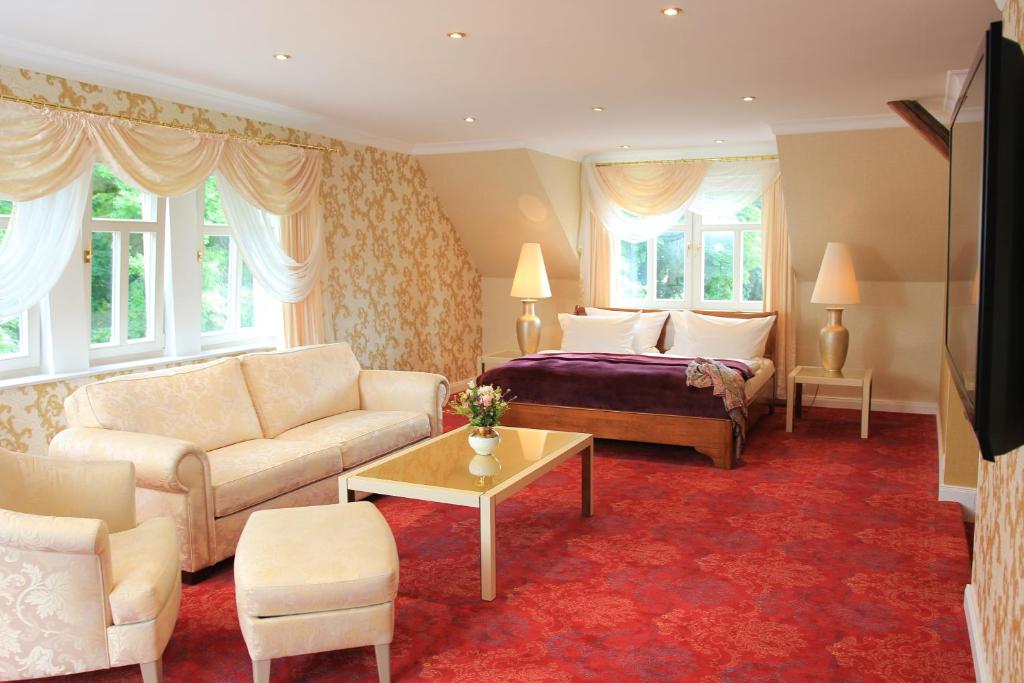 Posezení v ubytování Boutiquehotel Schloßpalais