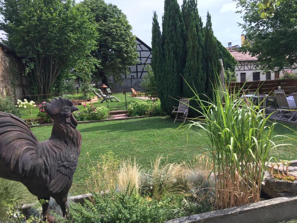 Zahrada ubytování Auberge Saint Laurent