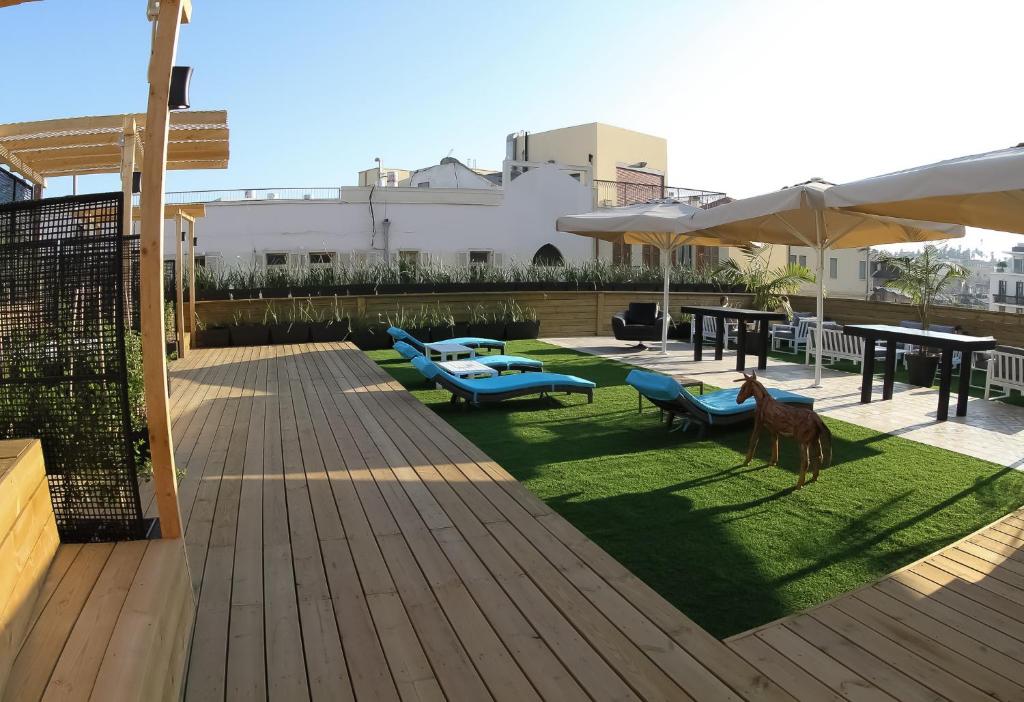 Balkón nebo terasa v ubytování Jaffo Tel-Aviv King Gallery Boutique Hotel