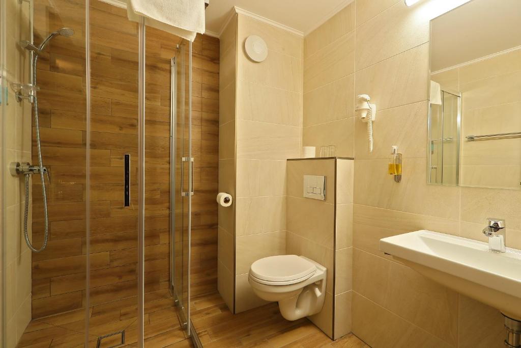Koupelna v ubytování Hotel Impero