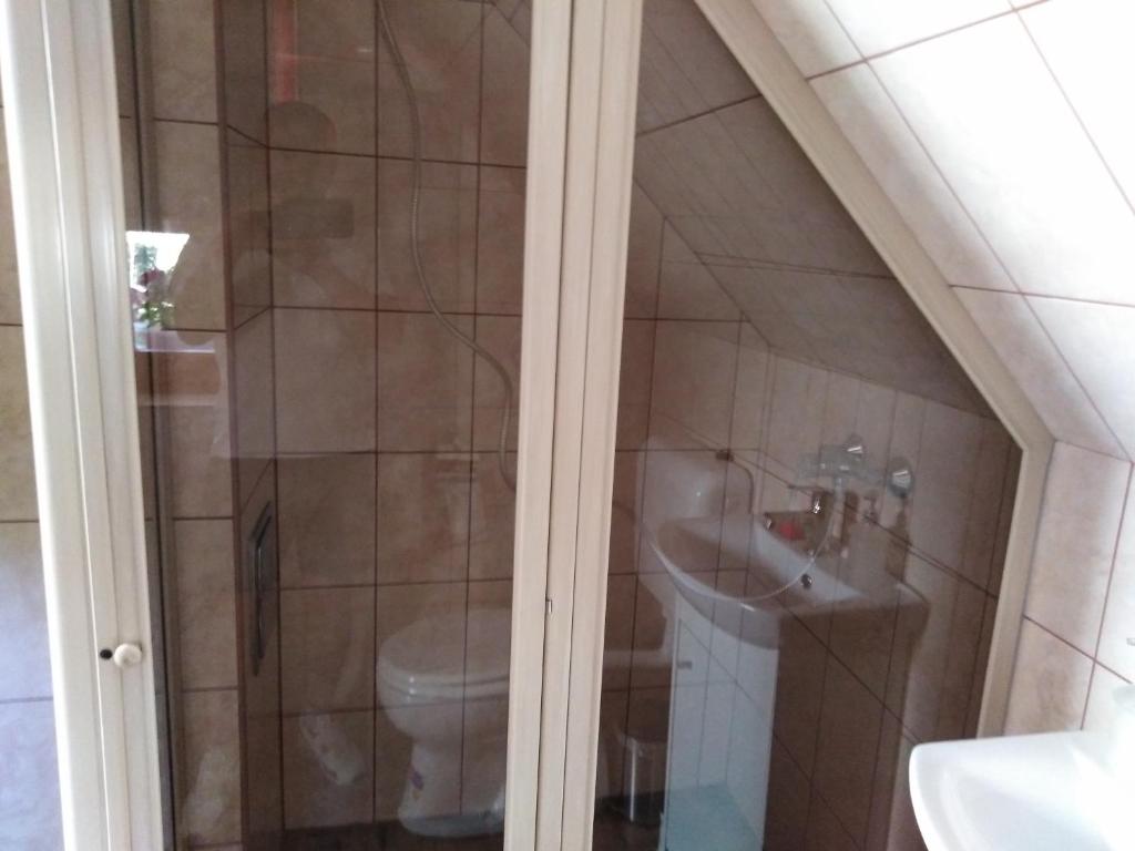 Koupelna v ubytování Kossuth Lajos utca 73 Apartman Nabuka