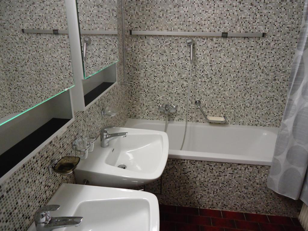 Koupelna v ubytování Haus Rio