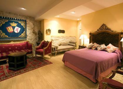 Cama o camas de una habitación en Residencia Real del Castillo de Curiel