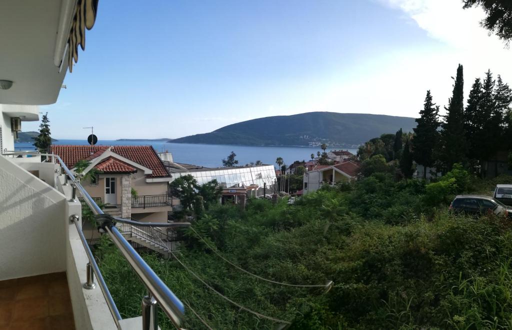 a view from the balcony of a house at Apartment Milica in Herceg-Novi
