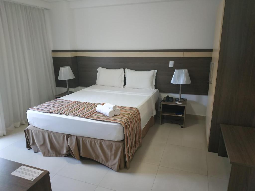 Cama ou camas em um quarto em Val Atlantic Hotel