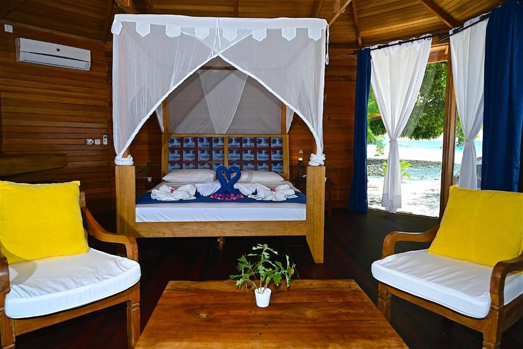 Postel nebo postele na pokoji v ubytování Agusta Eco Resort