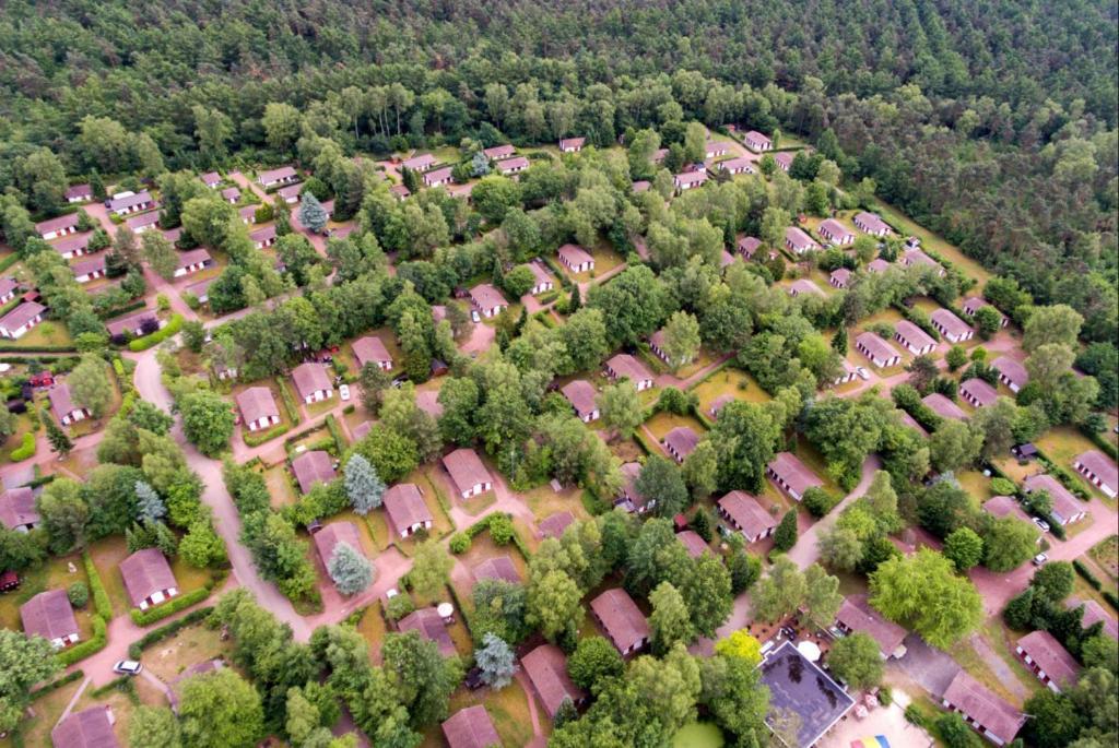 an overhead view of a residential estate with trees at Ferienpark Grafschaft Bentheim in Uelsen