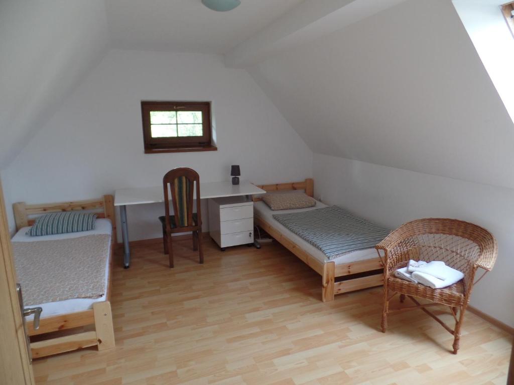 Postel nebo postele na pokoji v ubytování Pension Restaurant Bobrovník
