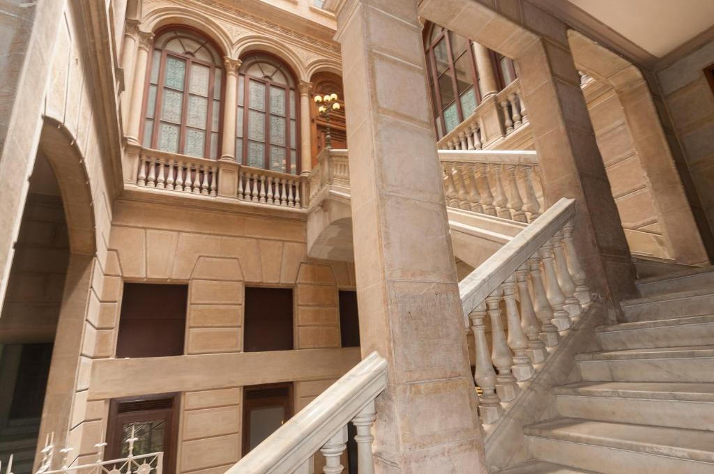 a view of the stairs of a building at Apartaments Lauria in Tarragona