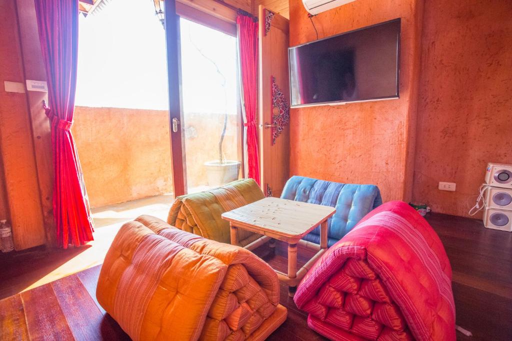 Posezení v ubytování Kenting Afei Surf Hostel Nanwan
