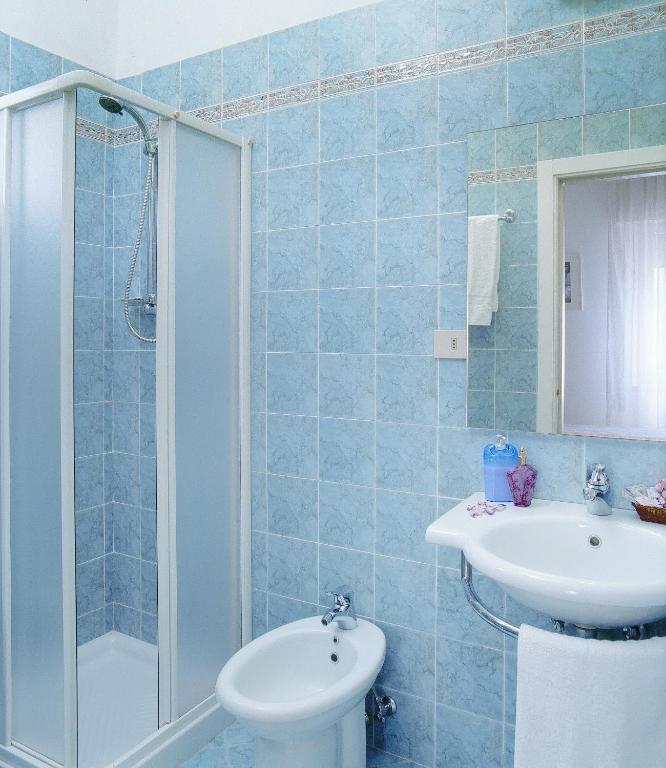 Koupelna v ubytování Hotel Giulietta