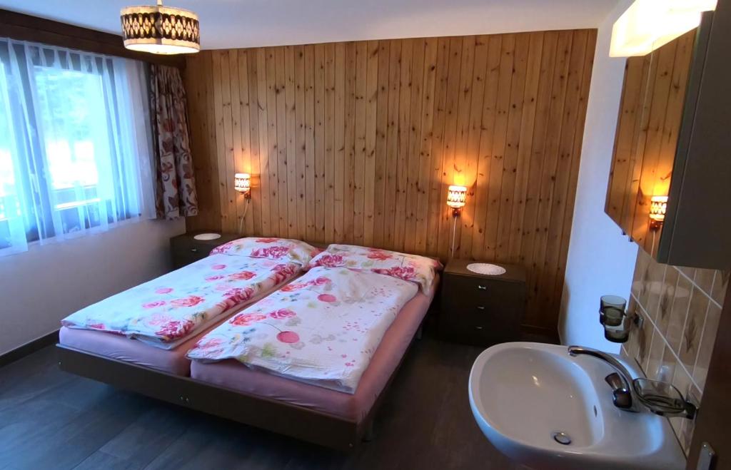 Postel nebo postele na pokoji v ubytování Haus Erle