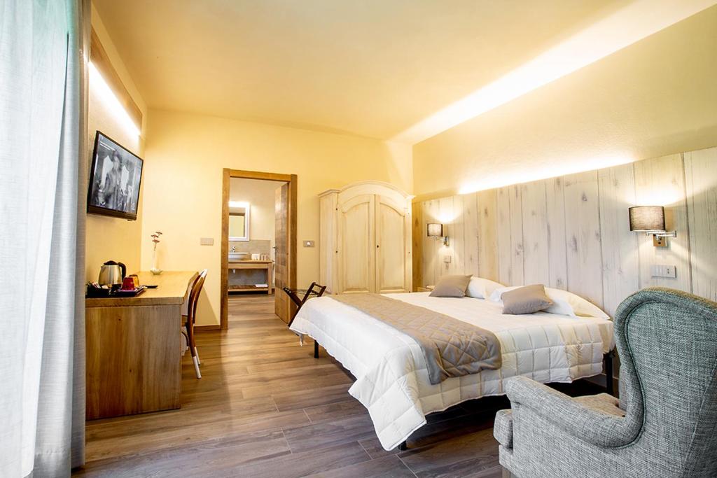 Postel nebo postele na pokoji v ubytování Agr. Cascina Fabbrica