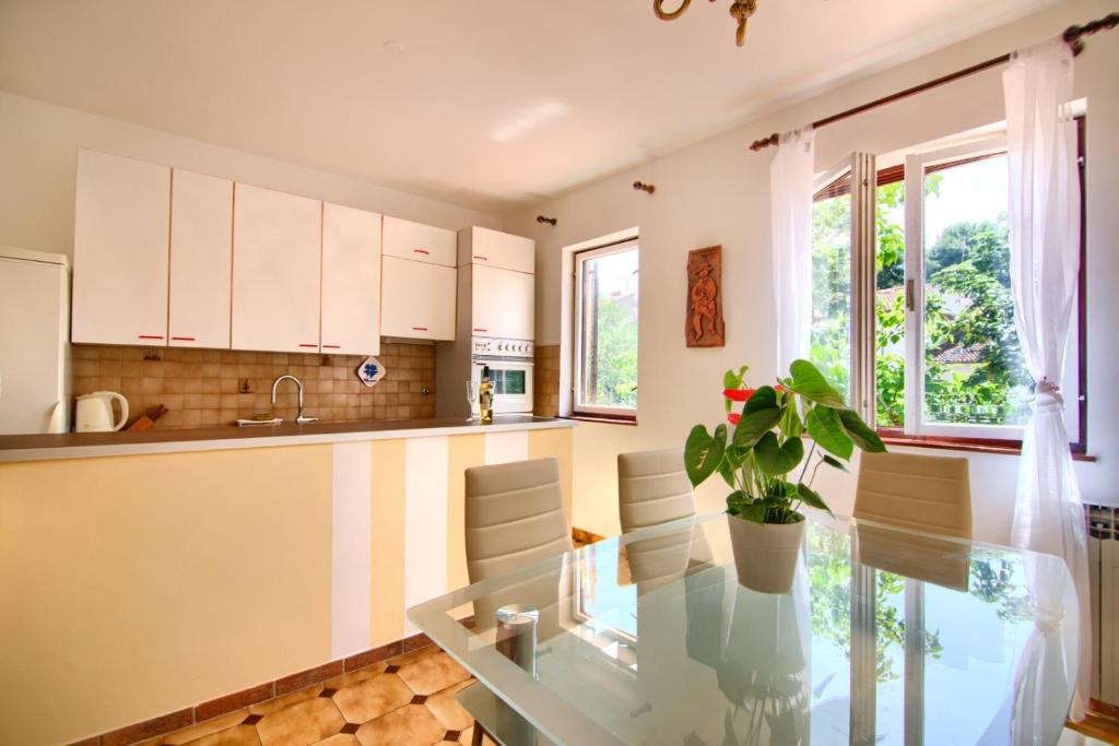 Kuchyň nebo kuchyňský kout v ubytování Apartments Mare