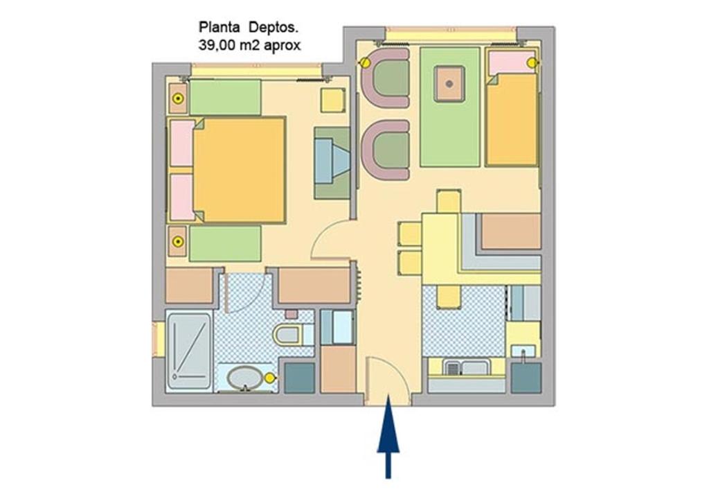 Půdorys ubytování Departamento Los Refugios