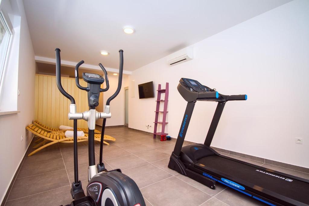 Fitness centrum a/nebo fitness zařízení v ubytování Villa Tela