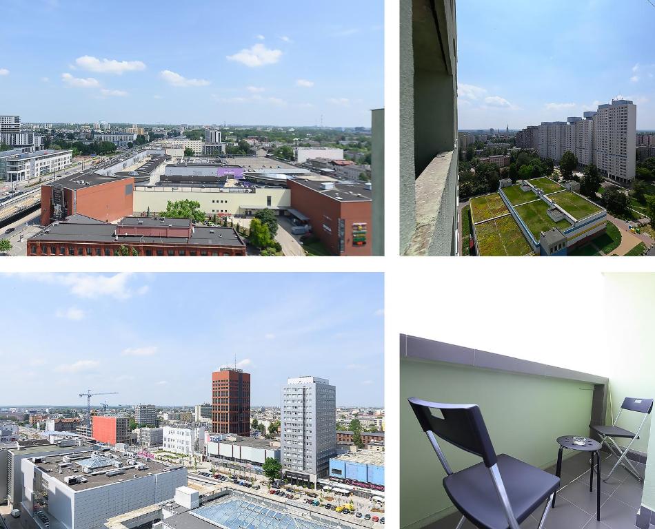 Výhľad na mesto Lodž alebo výhľad na mesto priamo z apartmánu