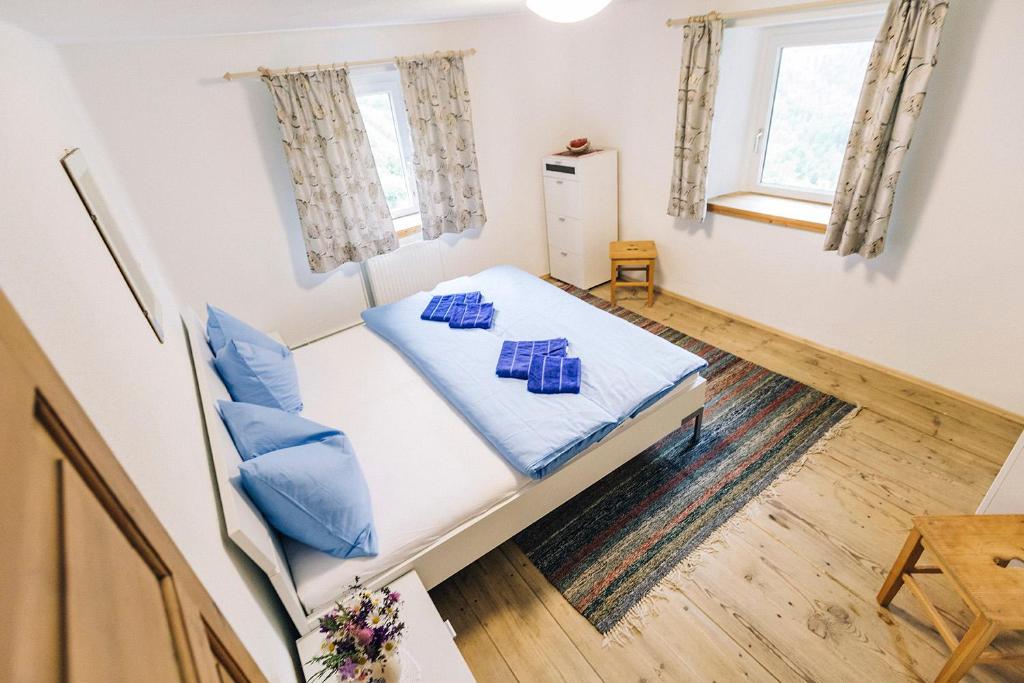 Postel nebo postele na pokoji v ubytování Untersteinhaus
