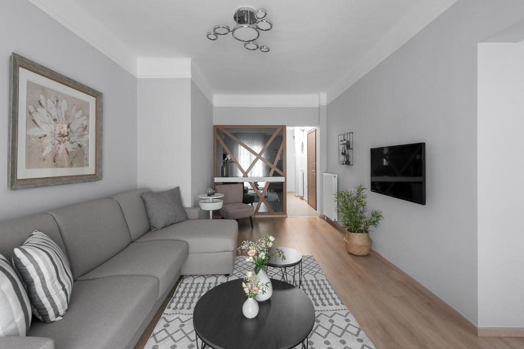 Televízia a/alebo spoločenská miestnosť v ubytovaní Maison Penthouse by Luxlikehome