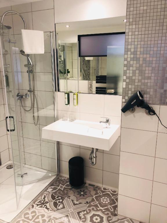 Koupelna v ubytování Hotel am Schloss