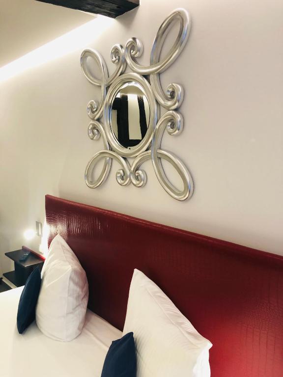 Postel nebo postele na pokoji v ubytování Hotel am Schloss