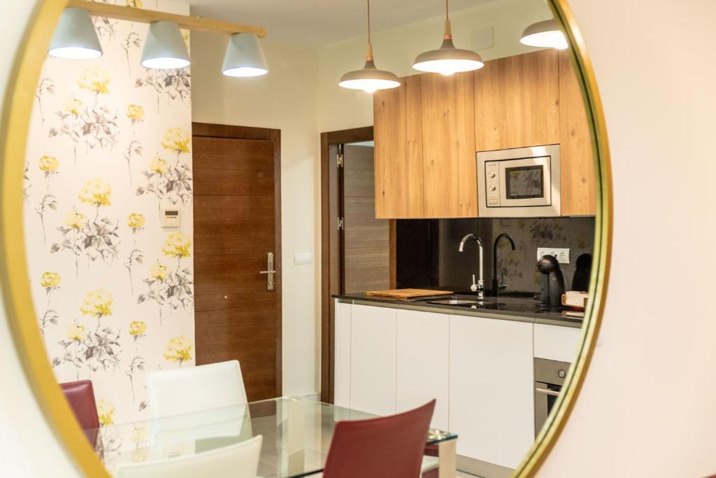 Kuchyň nebo kuchyňský kout v ubytování Soho Apartment Principal Avenue