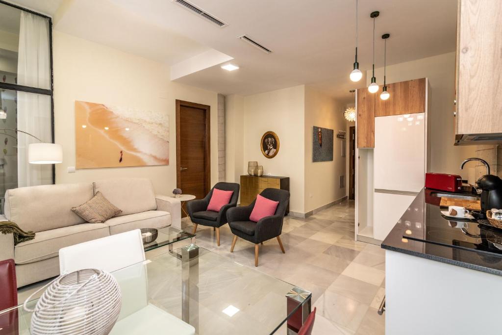 Kuchyň nebo kuchyňský kout v ubytování Soho Apartment Principal Avenue