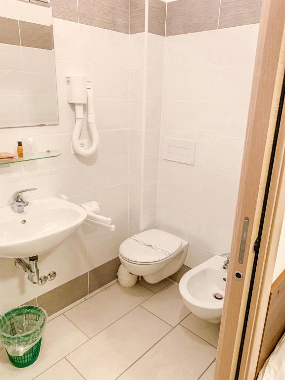 Koupelna v ubytování Hotel Zamagna