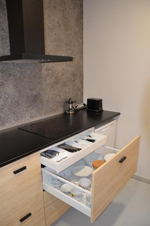Kuchyňa alebo kuchynka v ubytovaní Apartamentos Mk77 León- San Isidoro