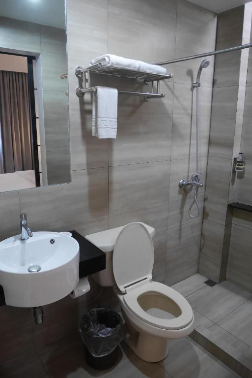 Koupelna v ubytování Circle Inn Hotel and Suites Bacolod