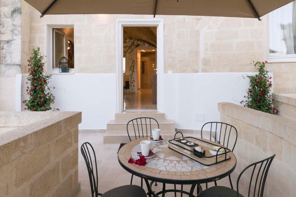 Patio nebo venkovní prostory v ubytování Albergo Del Sedile