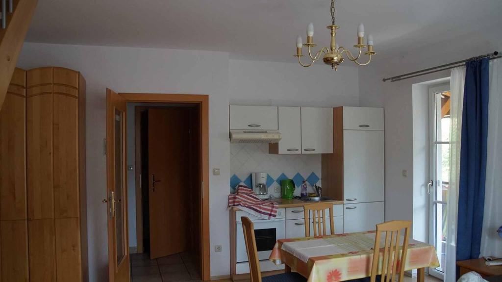 Kuchyň nebo kuchyňský kout v ubytování Weingut & Gästezimmer Pammer