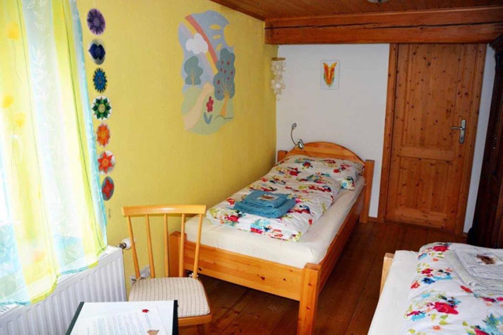 Posteľ alebo postele v izbe v ubytovaní Waldviertler Seminarhaus Gauguschmühle