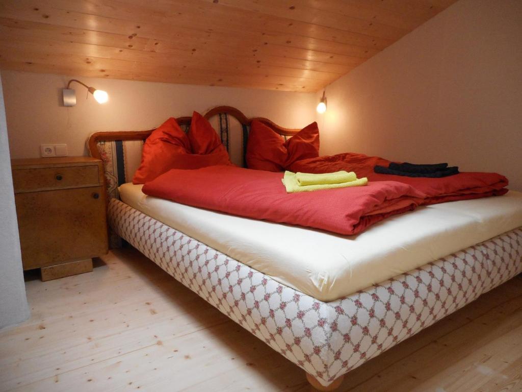 Posteľ alebo postele v izbe v ubytovaní Waldviertler Seminarhaus Gauguschmühle