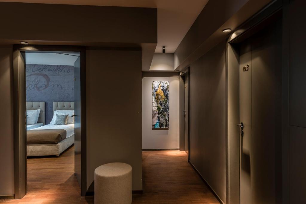 Postel nebo postele na pokoji v ubytování Hotel Mrak