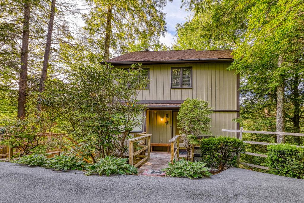 a house with a gate in front of it at Briarcliff in Sugar Mountain