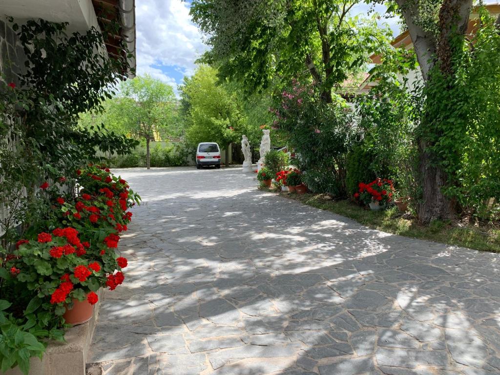 Jardín al aire libre en Bungalows & Albergue La Playa
