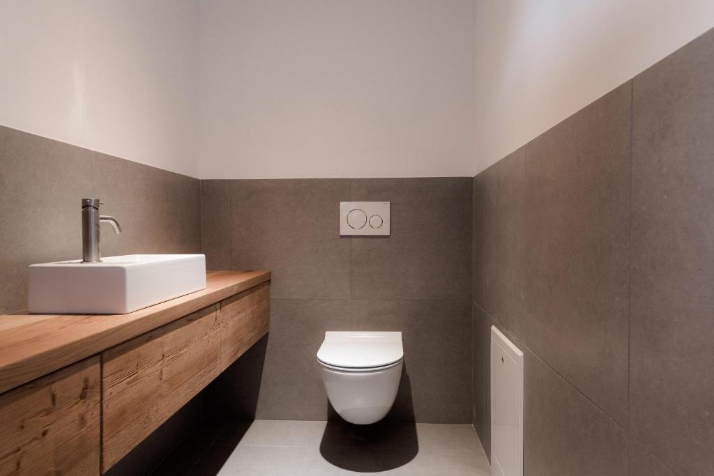 Koupelna v ubytování Apartmaji štAla