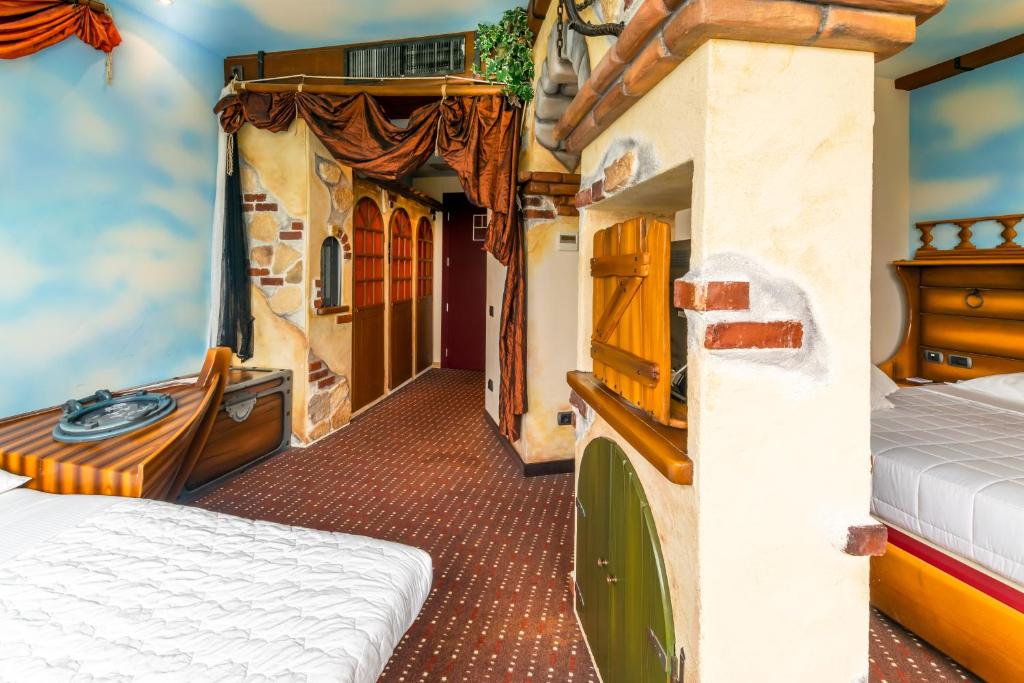 Posteľ alebo postele v izbe v ubytovaní Grand Hotel Mattei
