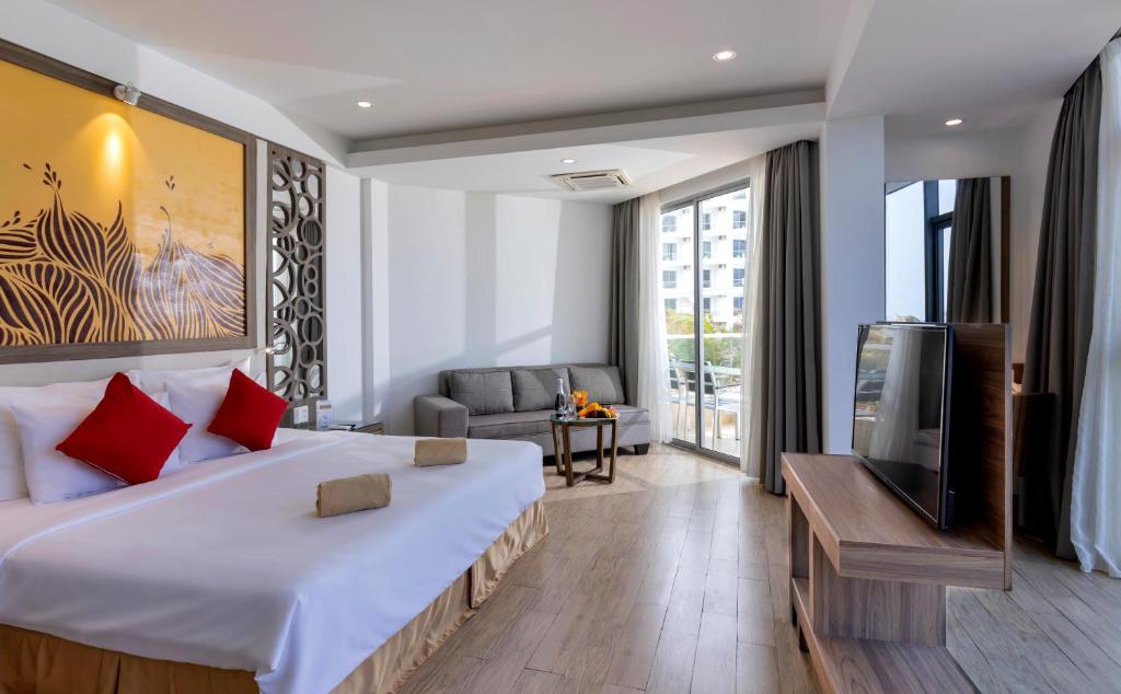 Кровать или кровати в номере Swandor Cam Ranh Resort-Ultra All Inclusive