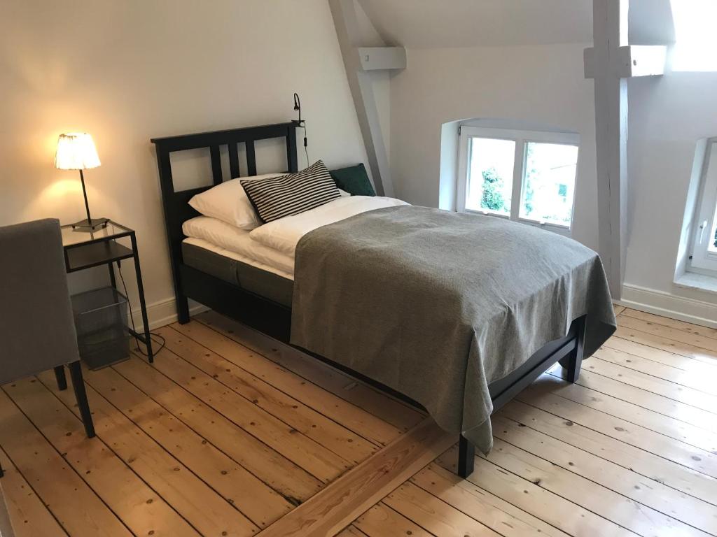 Postel nebo postele na pokoji v ubytování Villa Friedenstraße 11