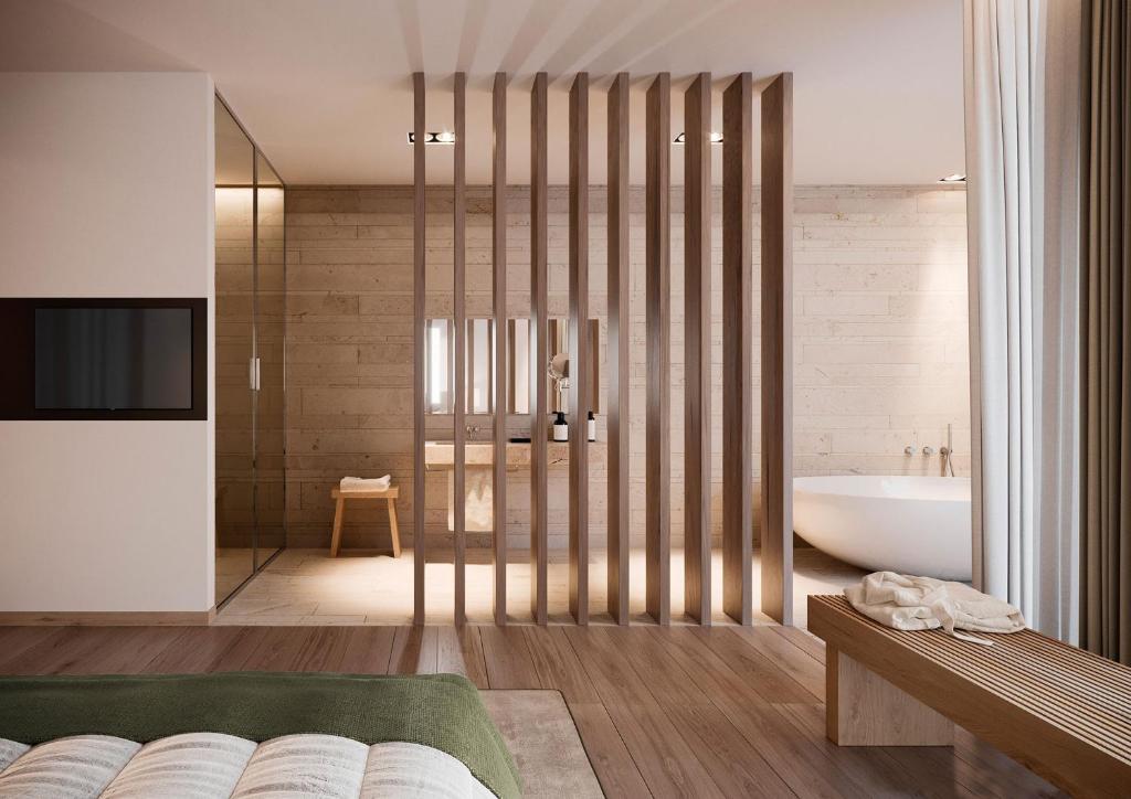Koupelna v ubytování Hotel Terme Neroniane