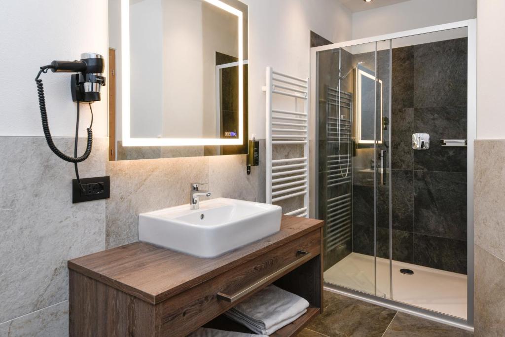Koupelna v ubytování Hotel Brunella
