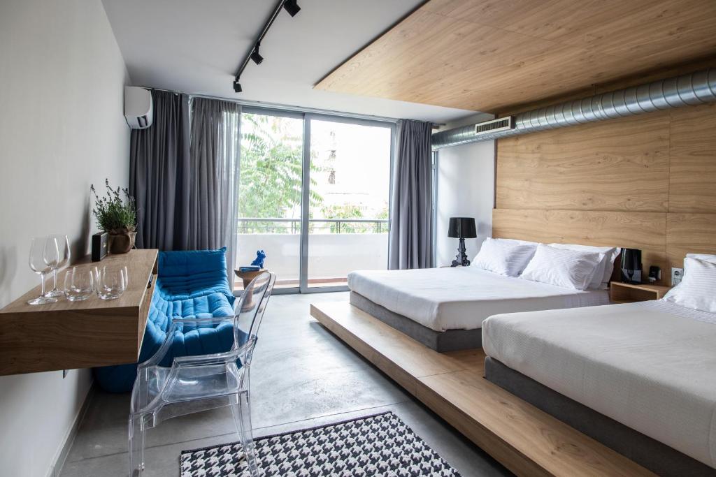 Bespoke House Athens - 行政大号房间，有两张大号床，没有游泳池