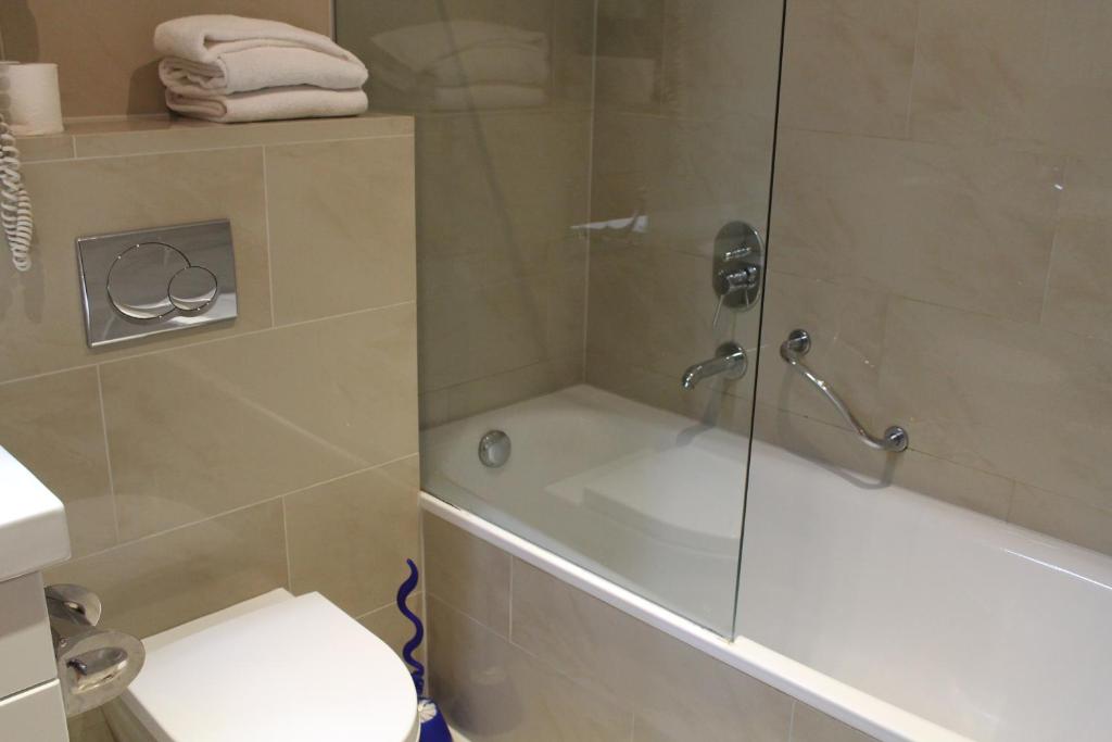 Koupelna v ubytování Hotel Verdi