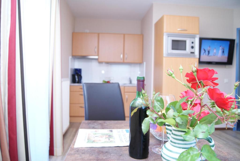 Kuchyňa alebo kuchynka v ubytovaní Apartments Hartsleben