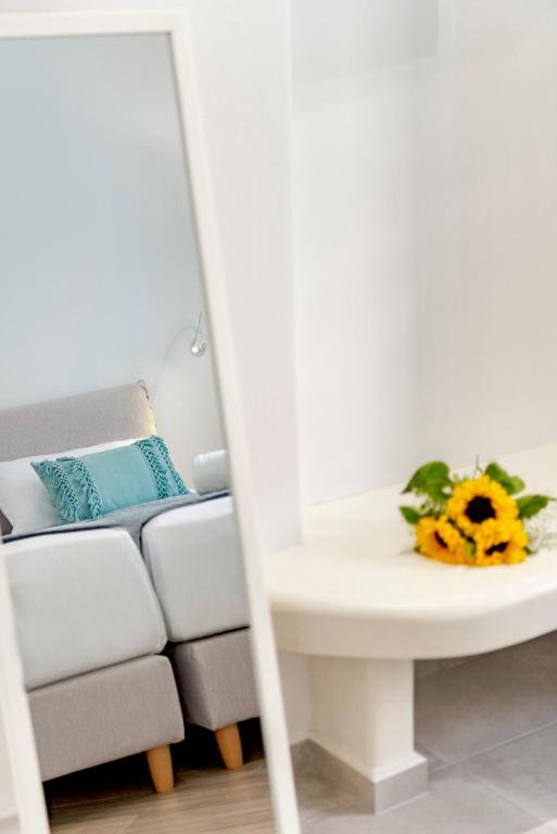 Кровать или кровати в номере Aelion Villa