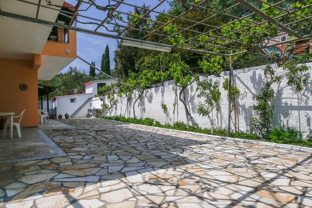 A garden outside Andreas Apartments