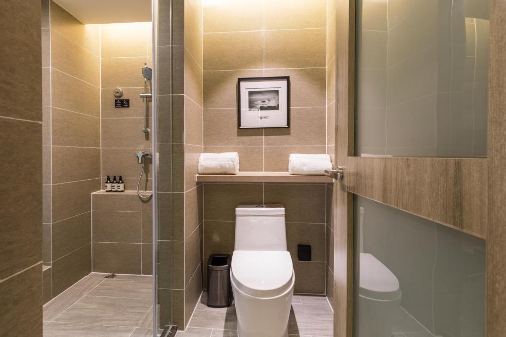 Koupelna v ubytování Atour Hotel Qingdao Airport Chengyang Wanxianghui