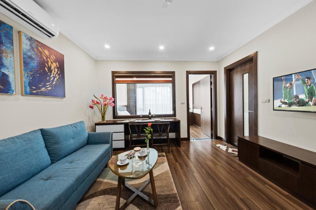Posezení v ubytování Newsky Serviced Apartment